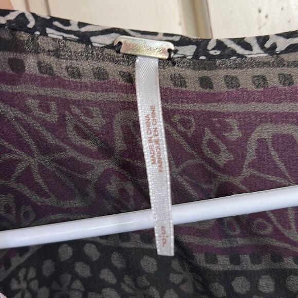 Free People size small tunic dress black purple beige - Picture 3 of 3